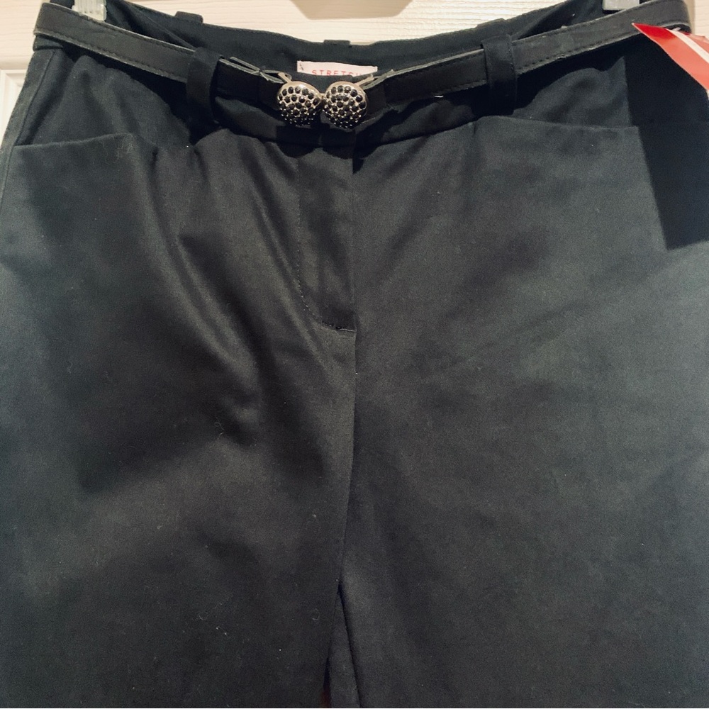 NINE & CO. PETITE Straight Leg Pants Black Business Dress Size 2 Petite NWT - Picture 2 of 12